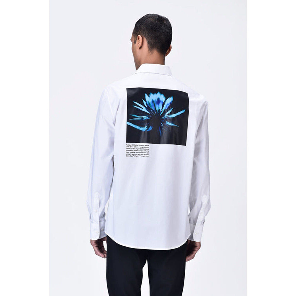 Genes Lecoanet Hemant Mens Shirt With Uv Flower Sticker On Back
