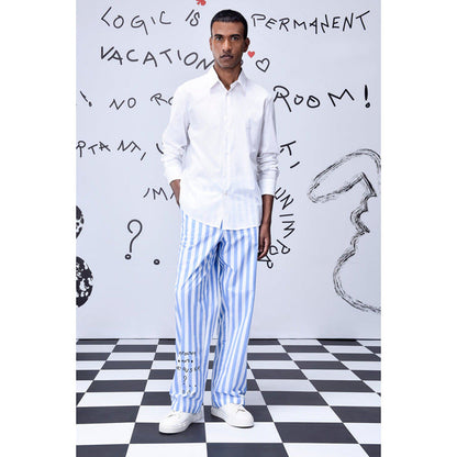 Genes Lecoanet Hemant Malmal Formal Regular Fit Shirt- White