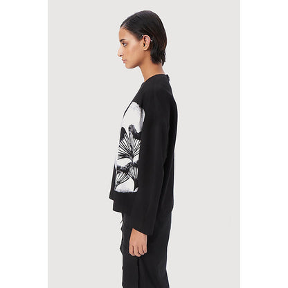 Genes Lecoanet Hemant Easy Fit Round Neck Sweatshirt With Ginkgo Stamp Print