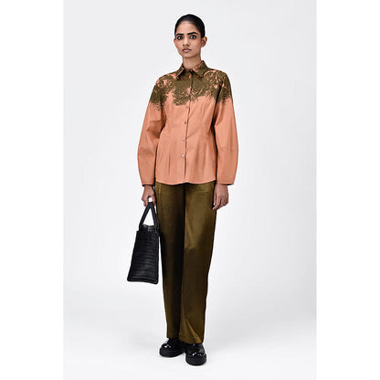 Genes Lecoanet Hemant Regular Fit Button-Up Shirt With Canopy Print
