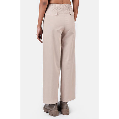 Genes Lecoanet Hemant Cotton Light Twill Straight Fit Trousers With Knee Pleats