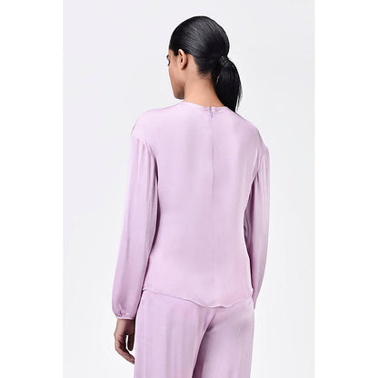 Genes Lecoanet Hemant Straight Fit Viscose Satin Trousers With Elastic Waist And Drawstrings