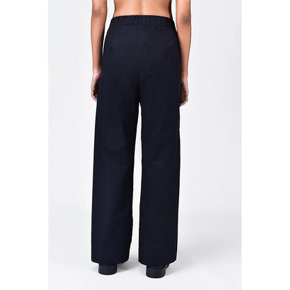 Genes Lecoanet Hemant Straight Fit Cotton Poplin Trousers With Bead Embroidered Stripes