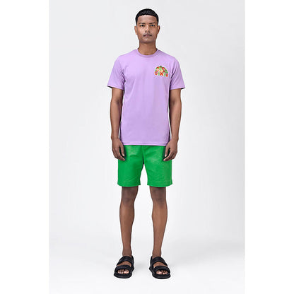 Genes Lecoanet Hemant Regular Fit Men's T-Shirt With Genes Fruit Basket Embroidery