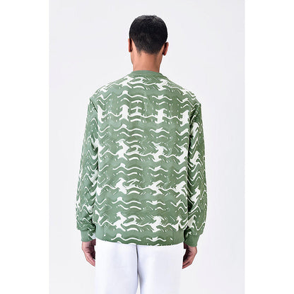 Genes Lecoanet Hemant Banana Crepe Sweatshirt With Solar Flare Print