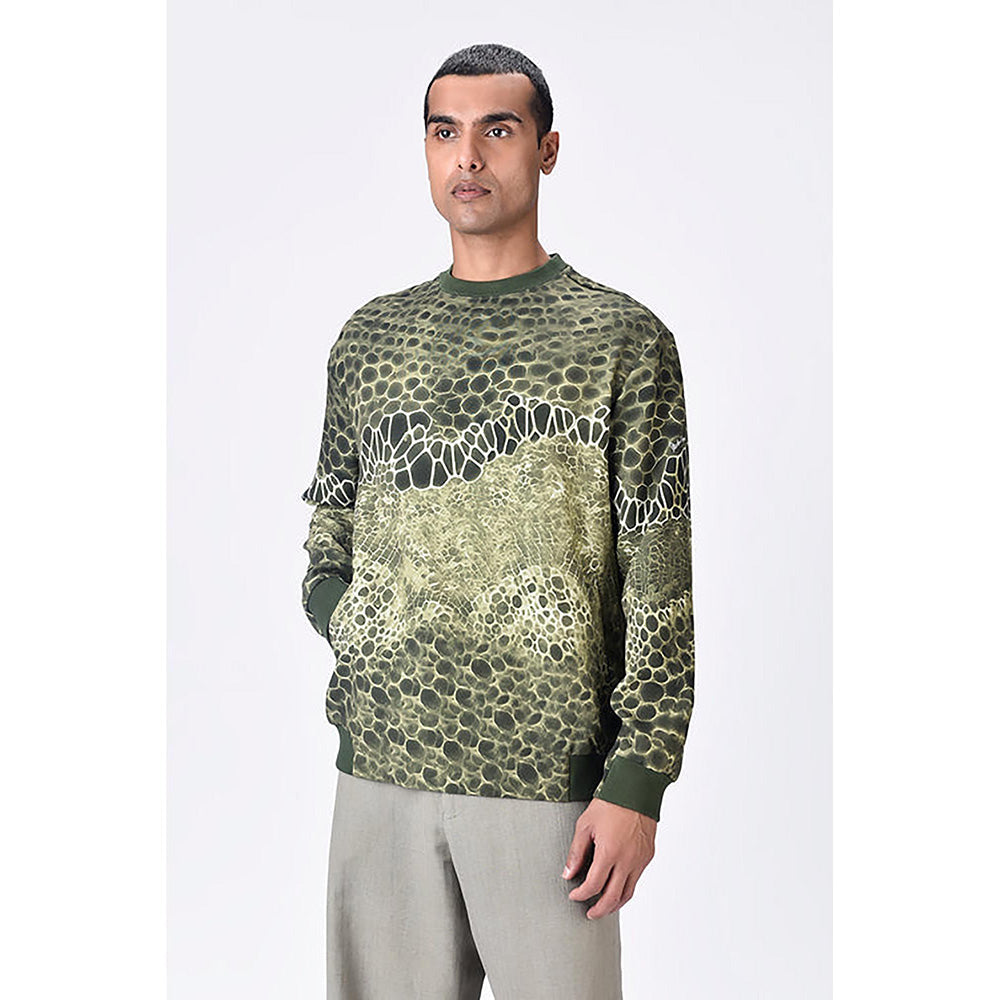 Genes Lecoanet Hemant Banana Crepe Sweatshirt With Microcell Print