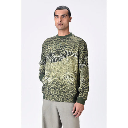 Genes Lecoanet Hemant Banana Crepe Sweatshirt With Microcell Print