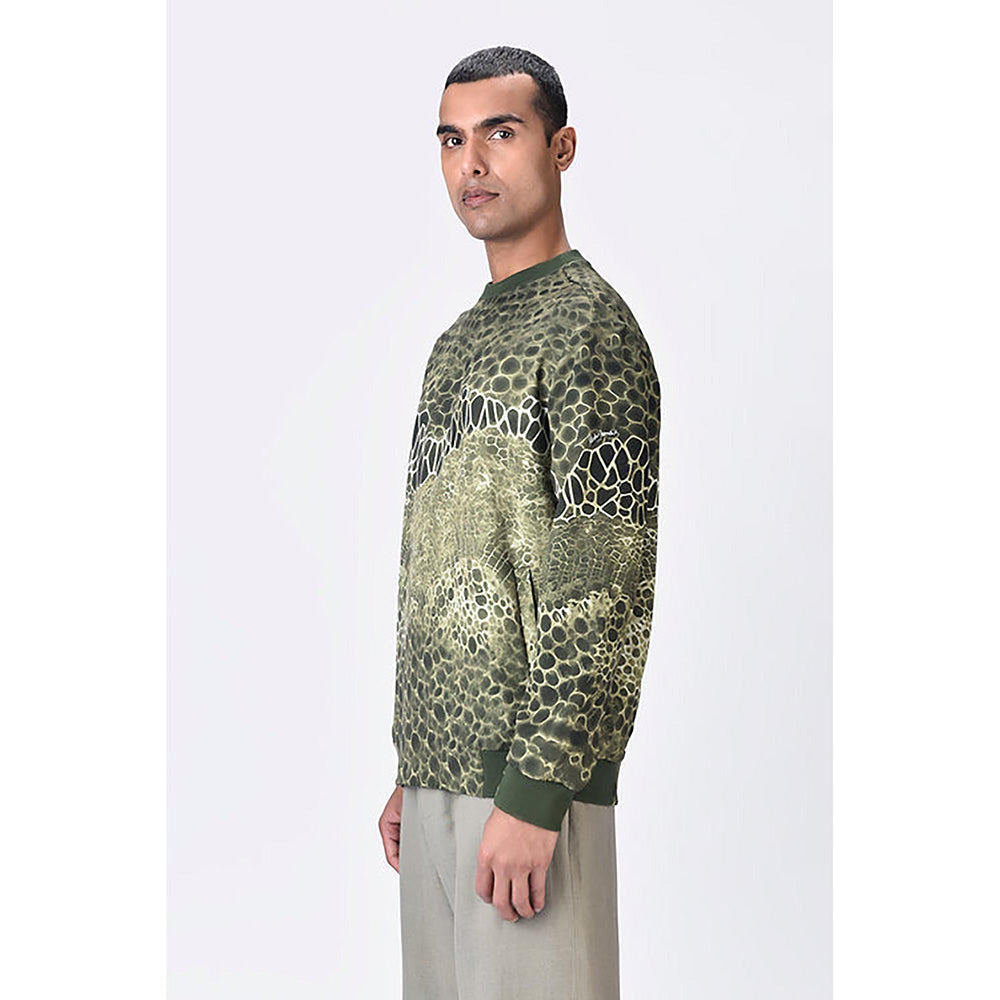 Genes Lecoanet Hemant Banana Crepe Sweatshirt With Microcell Print