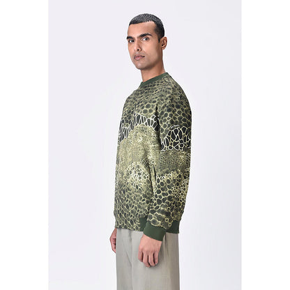 Genes Lecoanet Hemant Banana Crepe Sweatshirt With Microcell Print