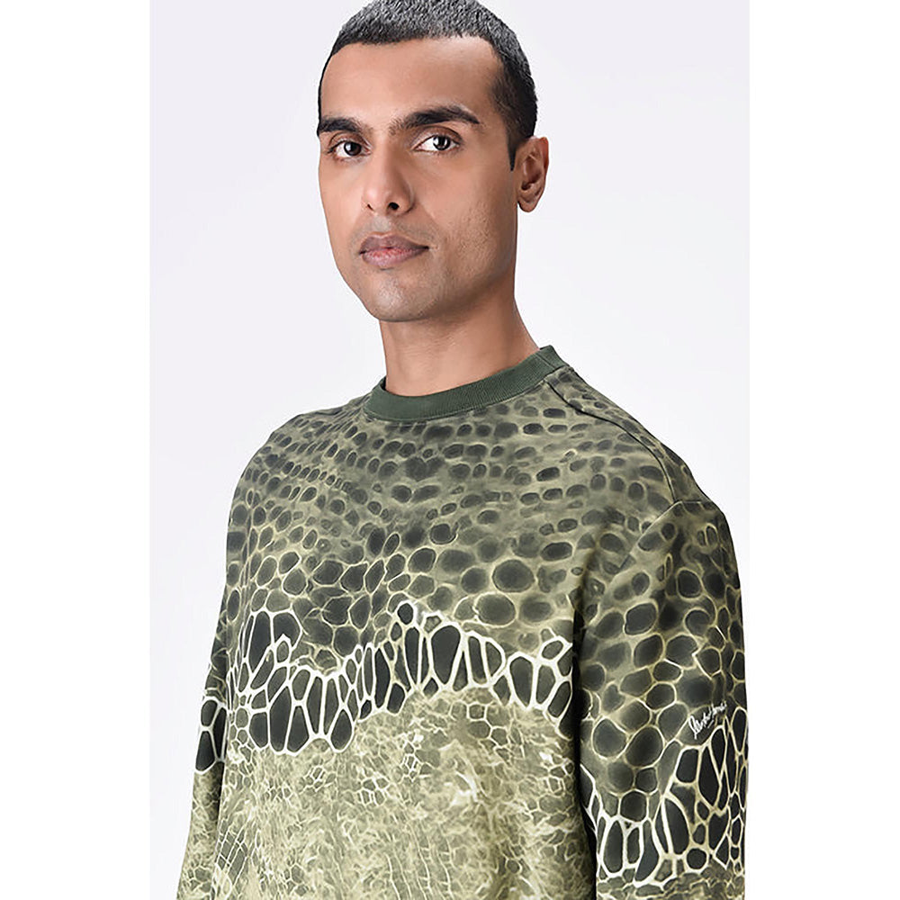 Genes Lecoanet Hemant Banana Crepe Sweatshirt With Microcell Print