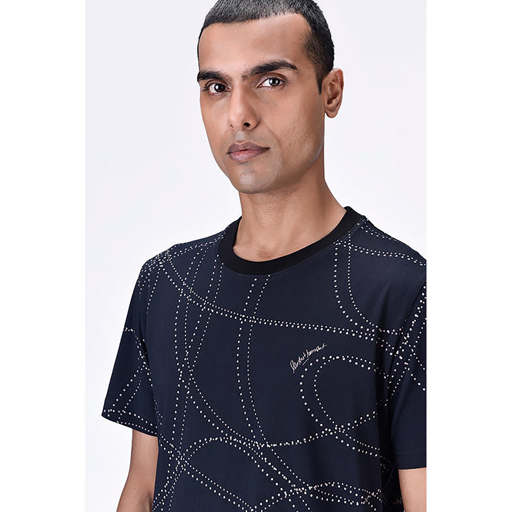 Genes Lecoanet Hemant Crew Neck T-Shirt With Dotted Aurora Print
