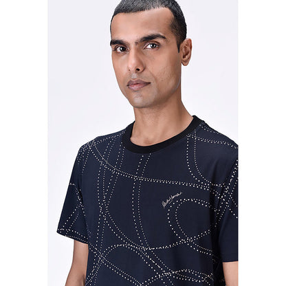 Genes Lecoanet Hemant Crew Neck T-Shirt With Dotted Aurora Print