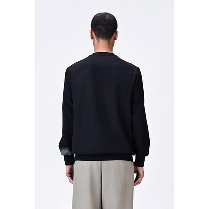 Genes Lecoanet Hemant Black Banana Crepe Sweatshirt With Eclipse Print