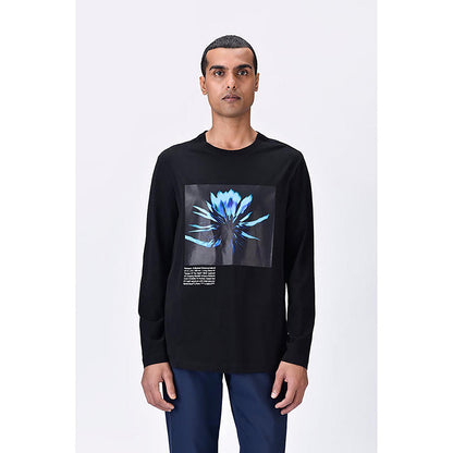 Genes Lecoanet Hemant Crew Neck T-Shirt With Uv Flower Sticker