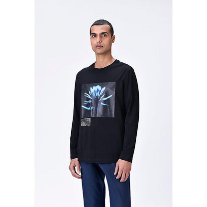 Genes Lecoanet Hemant Crew Neck T-Shirt With Uv Flower Sticker