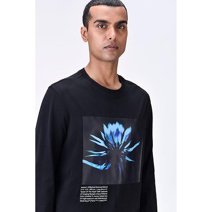 Genes Lecoanet Hemant Crew Neck T-Shirt With Uv Flower Sticker