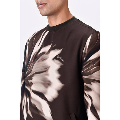 Genes Lecoanet Hemant Banana Crepe Sweatshirt With Uv Flower Print