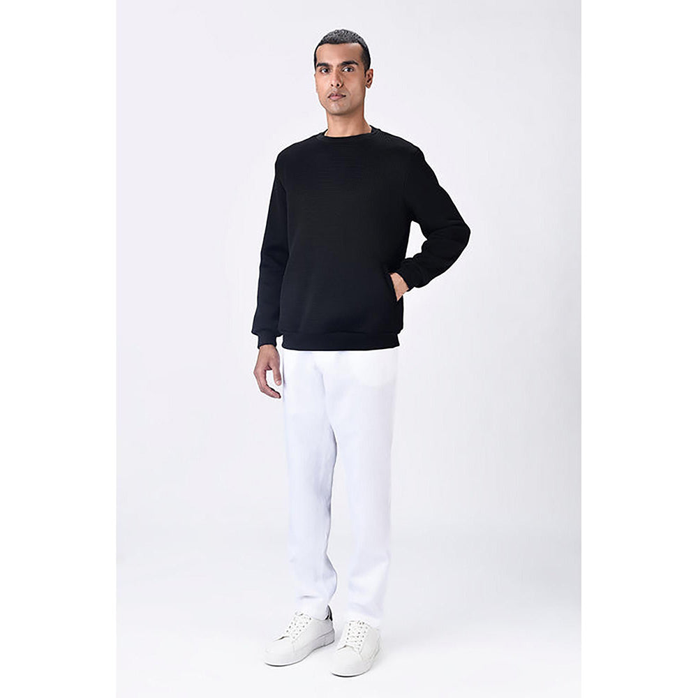 Genes Lecoanet Hemant Black Poly Mesh Sweatshirt