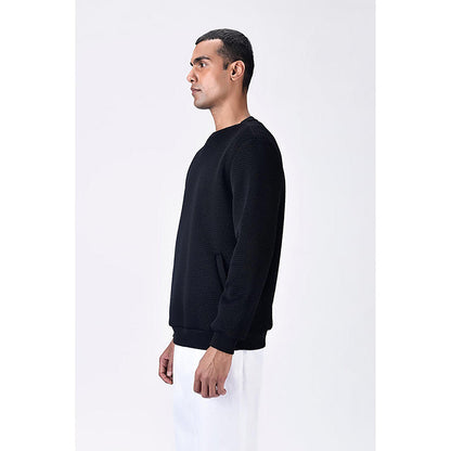 Genes Lecoanet Hemant Black Poly Mesh Sweatshirt
