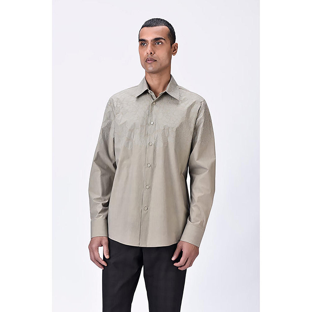 Genes Lecointe Hemant Giza Cotton Poplin Regular Fit Button-Up Shirt