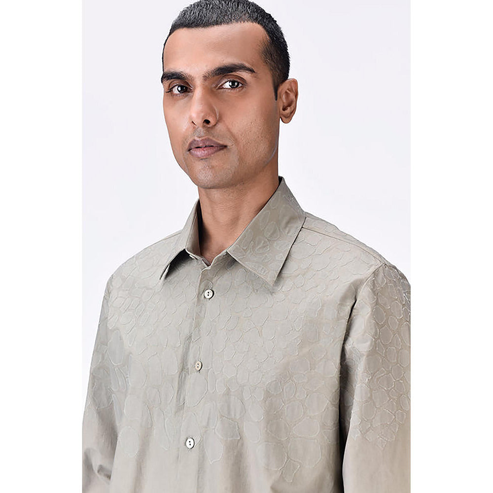 Genes Lecointe Hemant Giza Cotton Poplin Regular Fit Button-Up Shirt