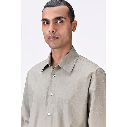 Genes Lecointe Hemant Giza Cotton Poplin Regular Fit Button-Up Shirt