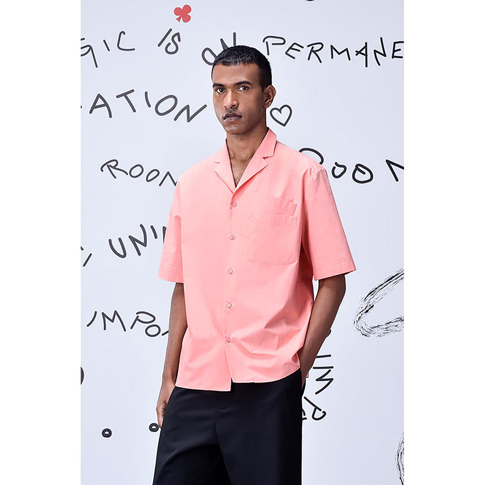 Genes Lecointe Hemant Overlapping Pocket Relax Fit Cuban Shirt
