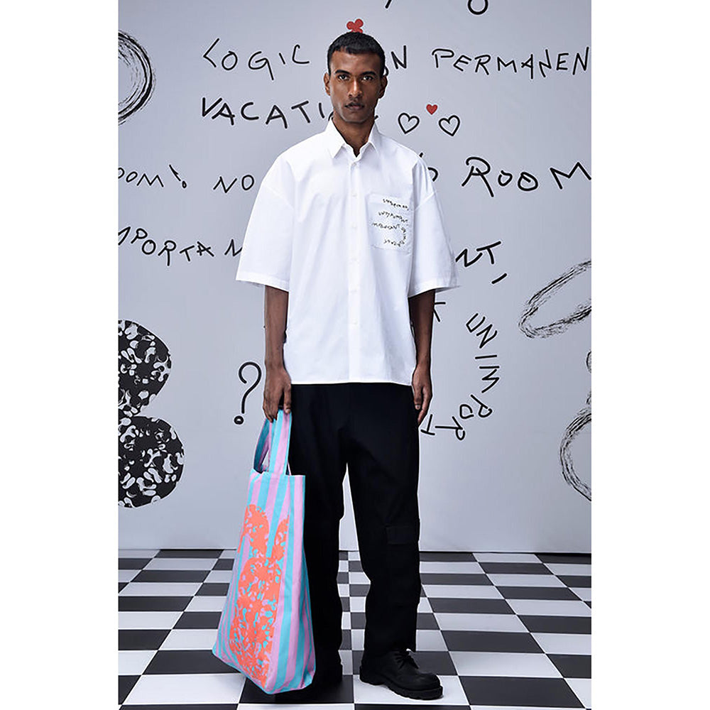 Genes Lecointe Hemant Cotton Rabbit Sticker Oversized Shirt