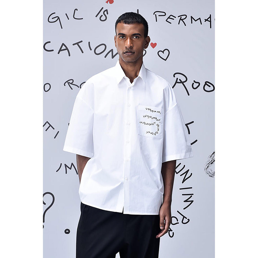 Genes Lecointe Hemant Cotton Rabbit Sticker Oversized Shirt