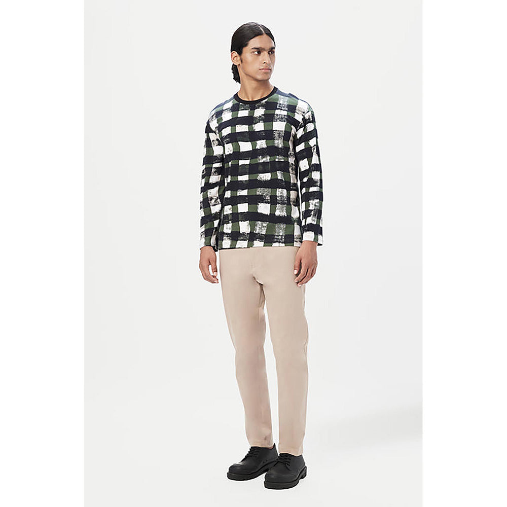 Genes Lecointe Hemant Classic Fit Trousers With Back Bone Pocket