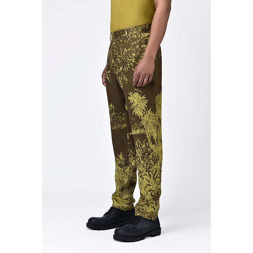 Genes Lecointe Hemant Regular Fit Trouser With Landscape Print