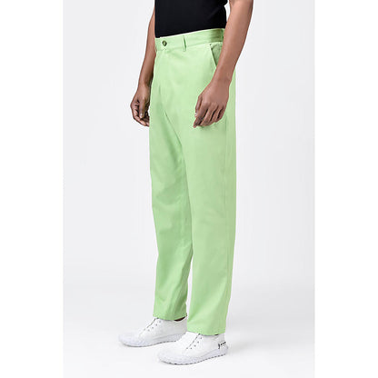 Genes Lecointe Hemant Men's Regular Fit Corduroy Trousers Mint Green