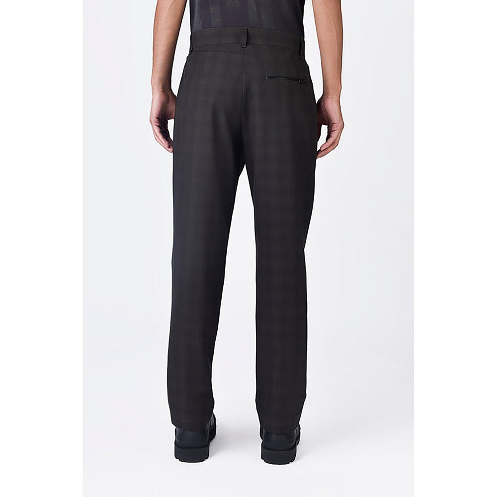 Genes Lecointe Hemant Slim Fit Poly Wool Trousers With Back Bone Pocket