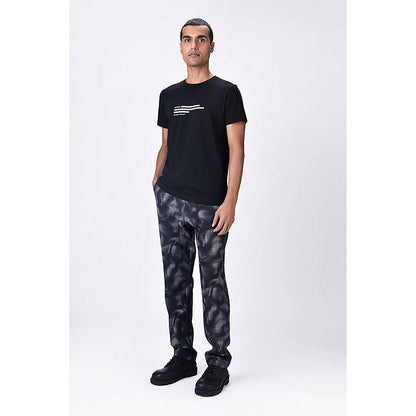 Genes Lecointe Hemant Regular Fit Banana Crepe Trousers With Adjustable Waist