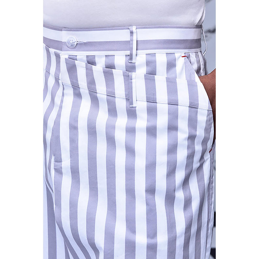 Genes Lecointe Hemant Chess Board Stripe Pants