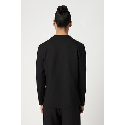Genes Lecointe Hemant Classic Fit Full Sleeve T-Shirt With Centre Front Line Print Placement