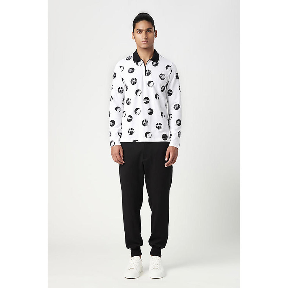 Genes Lecointe Hemant Regular Fit Full Sleeve Polo T-Shirt