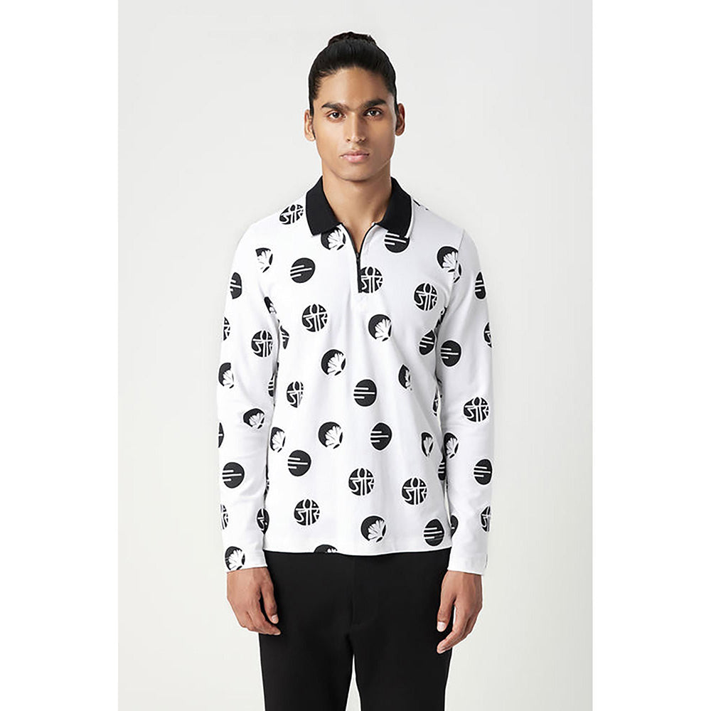 Genes Lecointe Hemant Regular Fit Full Sleeve Polo T-Shirt