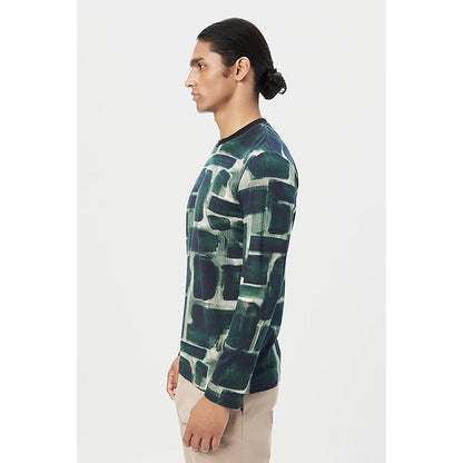 Genes Lecointe Hemant Regular Fit Full Sleeve T-Shirt In All-Over Abstract Print