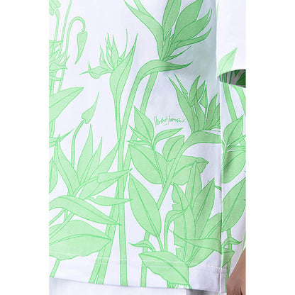 Genes Lecointe Hemant Oversized Crew Neck T-Shirt With Tropical Print