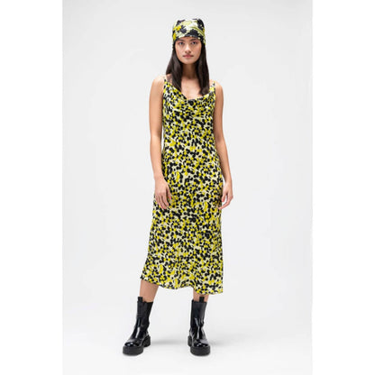 Genes Lecoanet Hemant Floral Collage Satin Slip Dress