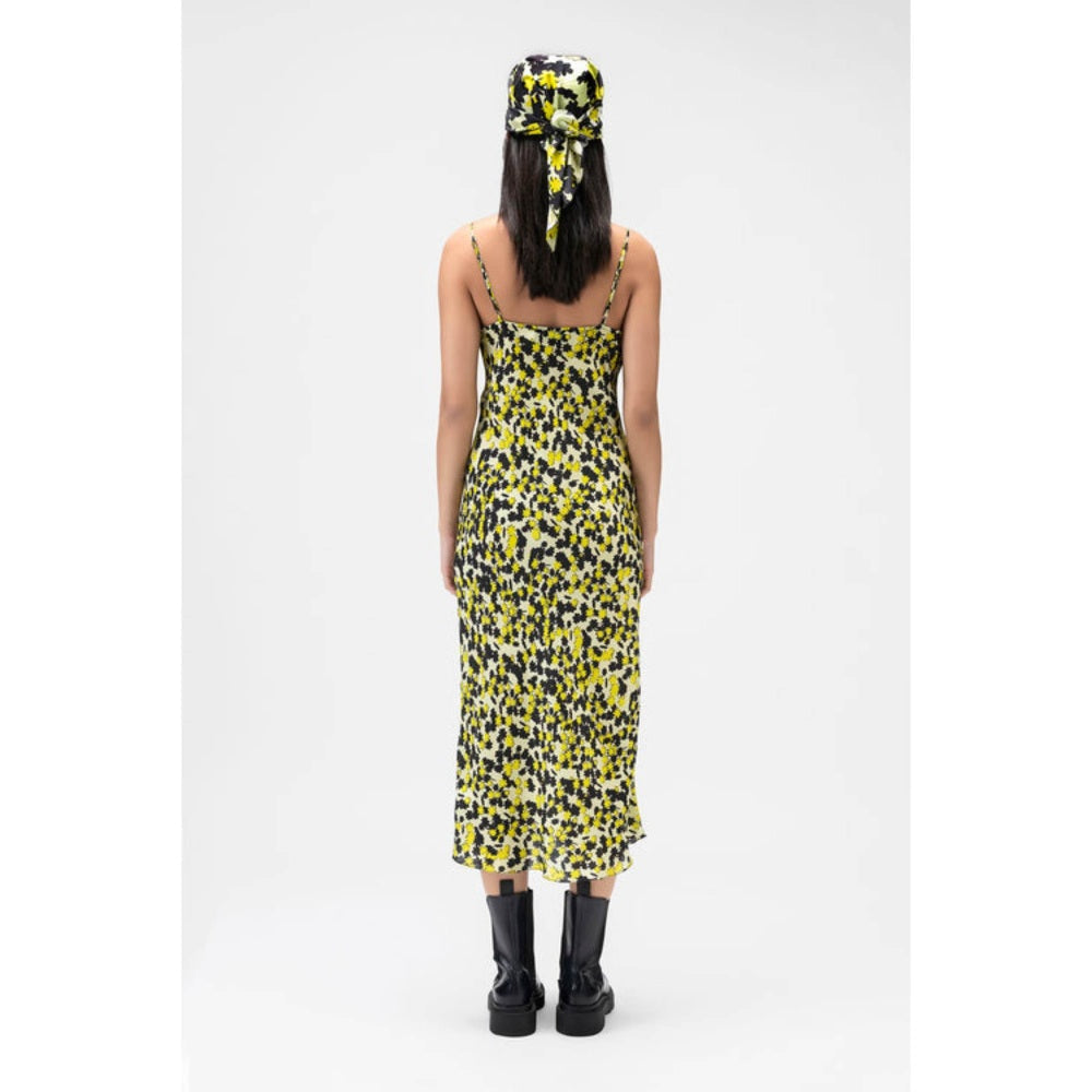 Genes Lecoanet Hemant Floral Collage Satin Slip Dress