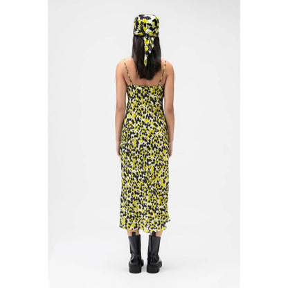 Genes Lecoanet Hemant Floral Collage Satin Slip Dress