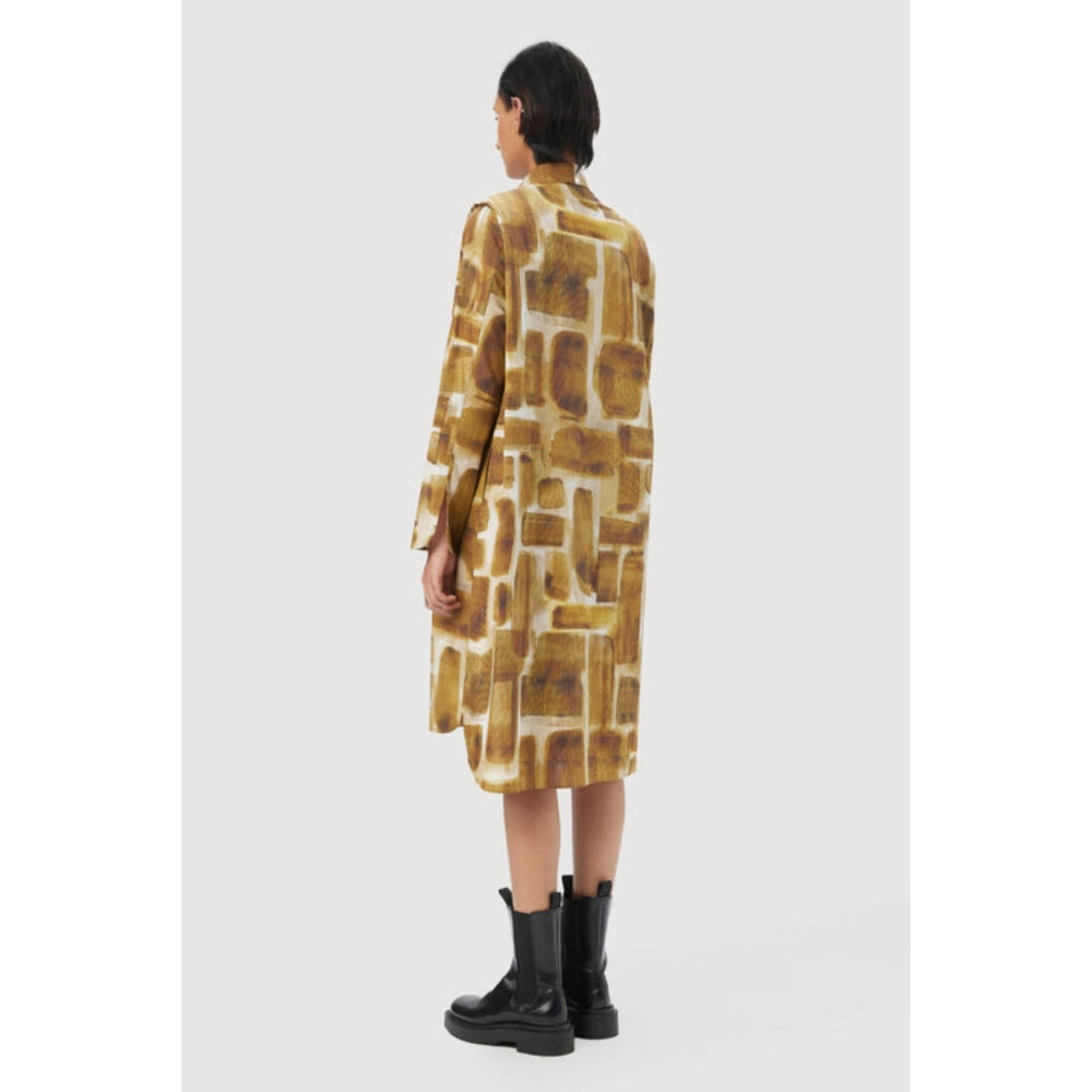 Genes Lecoanet Hemant A-Line Shirt-Dress With Structured Pleated Shoulders