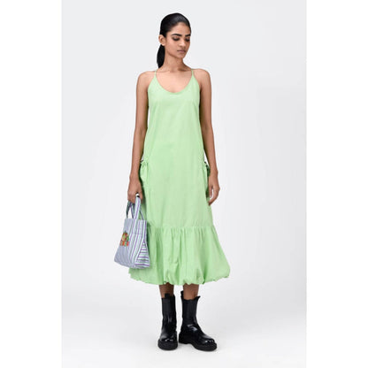 Genes Lecoanet Hemant Slim Fit Dress With Strap Back-Mint Green