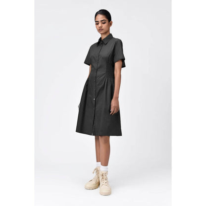 Genes Lecoanet Hemant Semi-Fit Shirt Dress With Back Cutout - Black