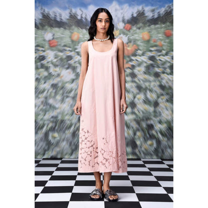 Genes Lecoanet Hemant Playing Card Maxi A-Line Dress- Beige Rosie