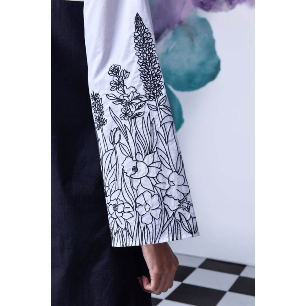Genes Lecoanet Hemant Black White Layered Relax Fit Dress