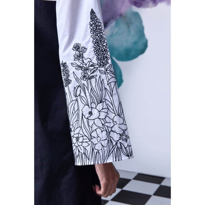 Genes Lecoanet Hemant Black White Layered Relax Fit Dress