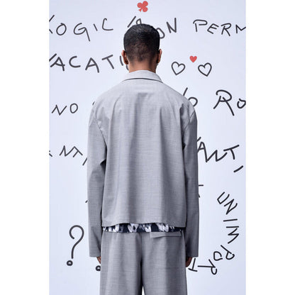 Genes Lecoanet Hemant Wool Relax Fit T-Shirt- Pearl Grey